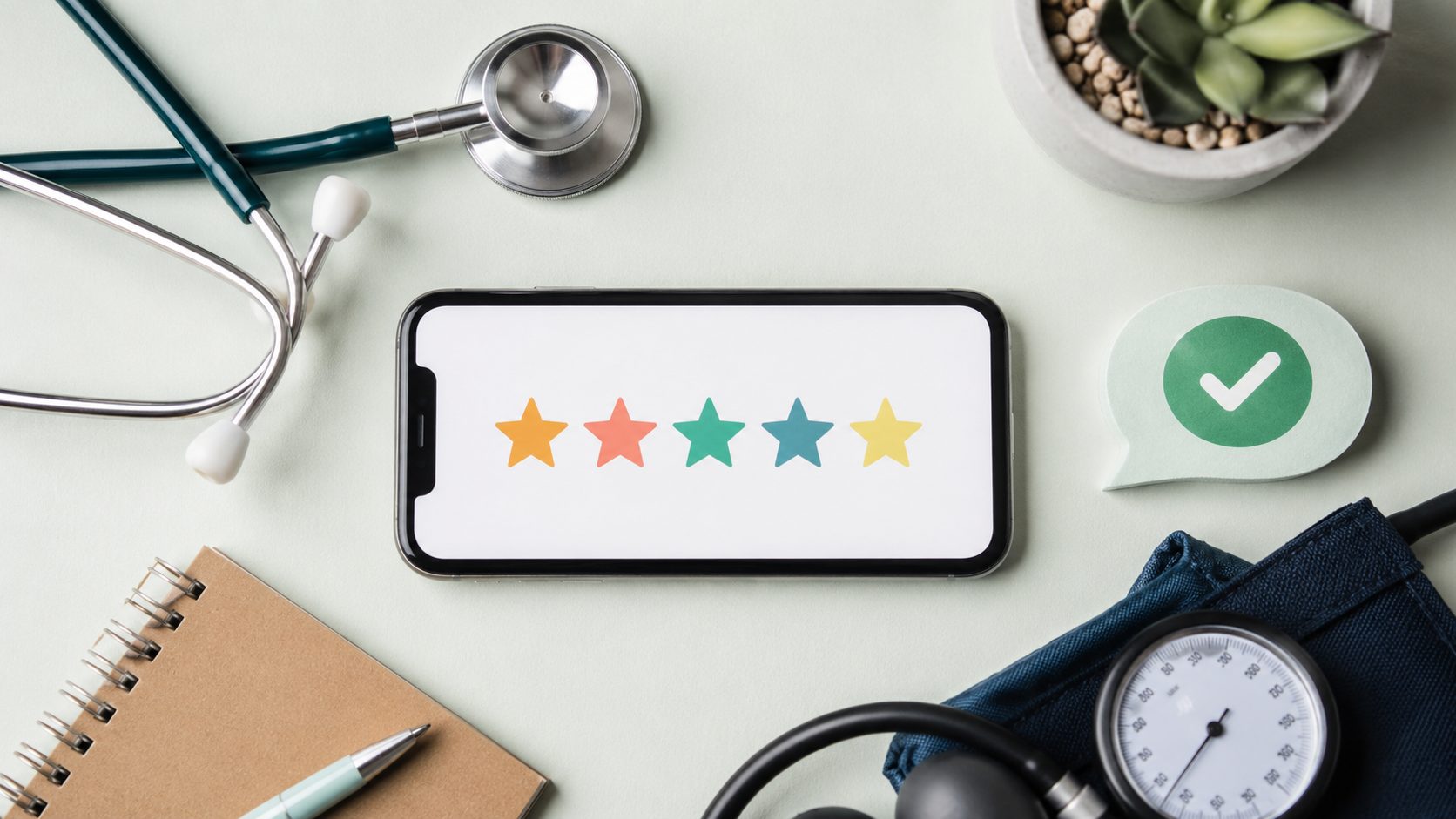 5-sterren reviews op smartphone